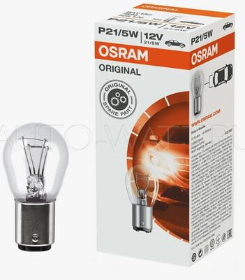 Лампа галогенная  P21/5W 1157 - Osram Original P21/5W  (BAY15d) 12V