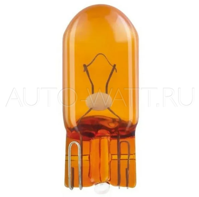 Лампа галогенная T10 W5W - 5W 12V Желтая