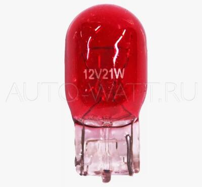 Лампа галогенная W21W 7440 - 21W 12V Красная