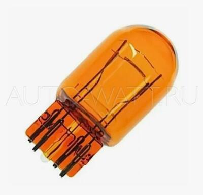 Лампа галогенная WY21/5W 7443 - WY21/5W 12V (W3X16D) Оранжевая