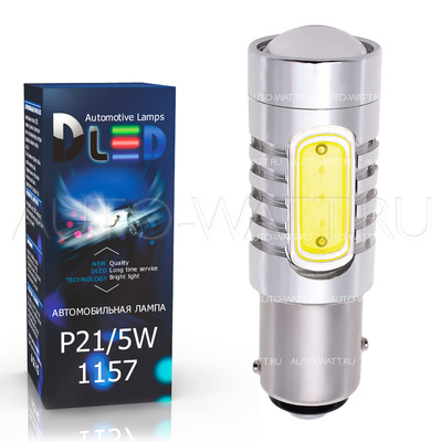 Светодиодная лампа P21/5W 1157 - 4 High-Power + Линза 6Вт