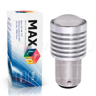 Светодиодная лампа P21/5W 1157 - CREE 20Вт Линза Белая